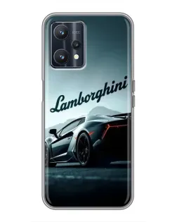 Чехол для Realme 9 с картинкой «Классическая надпись Lamborghini»