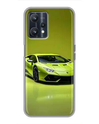 Чохол для Realme 9 з картинкою «Салатовий Lamborghini Huracan»