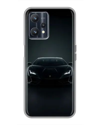 Чохол для Realme 9 з картинкою «Чорний Lamborghini Aventador»