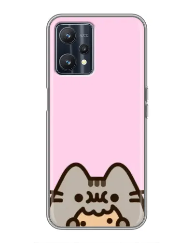 Чехол для Realme 9 с картинкой «Pusheen и печенье» Чехол для Realme 9 с картинкой «Pusheen и печенье»