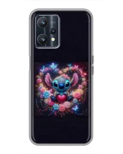Чохол для Realme 9 з картинкою «Stitch у квітах» Чохол для Realme 9 з картинкою «Stitch у квітах»