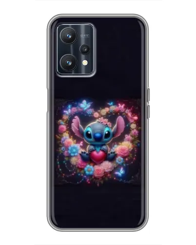 Чохол для Realme 9 з картинкою «Stitch у квітах» Чохол для Realme 9 з картинкою «Stitch у квітах»