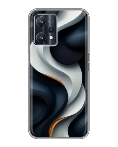 Чохол для Realme 9 з картинкою «Об'ємні чорно-білі стрічки» Чохол для Realme 9 з картинкою «Об'ємні чорно-білі стрічки»