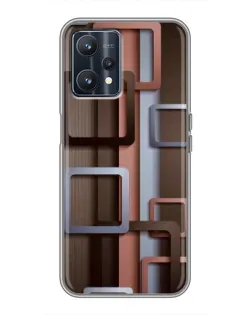 Чохол для Realme 9 з картинкою «Коричневі об'ємні квадрати» Чохол для Realme 9 з картинкою «Коричневі об'ємні квадрати»