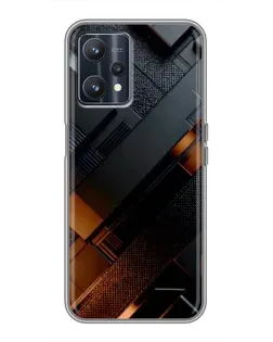 Чохол для Realme 9 з картинкою «Чорні геометричні блоки» Чохол для Realme 9 з картинкою «Чорні геометричні блоки»