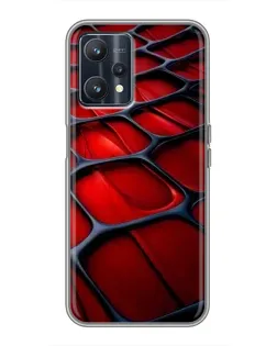 Чохол для Realme 9 з картинкою «Червона глянцева сітка» Чохол для Realme 9 з картинкою «Червона глянцева сітка»