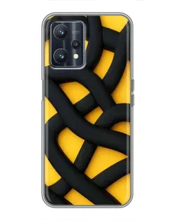 Чохол для Realme 9 з картинкою «Чорне жовте переплетення» Чохол для Realme 9 з картинкою «Чорне жовте переплетення»