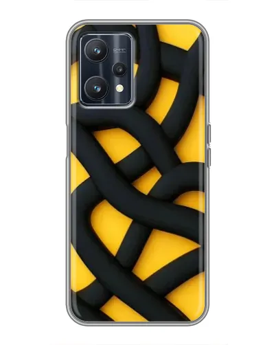 Чохол для Realme 9 з картинкою «Чорне жовте переплетення» Чохол для Realme 9 з картинкою «Чорне жовте переплетення»