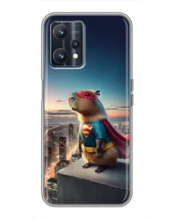 Чехол для Realme 9 с картинкой «Капи-мен супергерой» Чехол для Realme 9 с картинкой «Капи-мен супергерой»