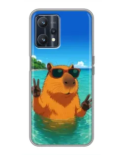 Чехол для Realme 9 с картинкой «Морская капибара» Чехол для Realme 9 с картинкой «Морская капибара»