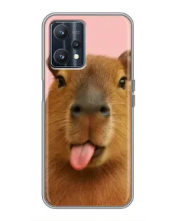 Чехол для Realme 9 с картинкой «Капибара с языком» Чехол для Realme 9 с картинкой «Капибара с языком»