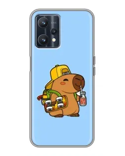 Чехол для Realme 9 с картинкой «Капибара на скейте» Чехол для Realme 9 с картинкой «Капибара на скейте»