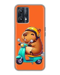 Чехол для Realme 9 с картинкой «Капибара на скутере» Чехол для Realme 9 с картинкой «Капибара на скутере»