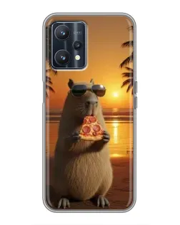 Чехол для Realme 9 с картинкой «Капибара с пиццей» Чехол для Realme 9 с картинкой «Капибара с пиццей»