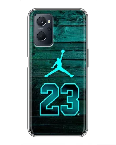 Чехол для Realme 9i с картинкой «Jordan Cyan 23»