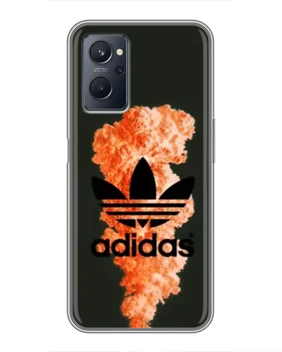 Чехол для Realme 9i с картинкой «Оранжевый дым Adidas»