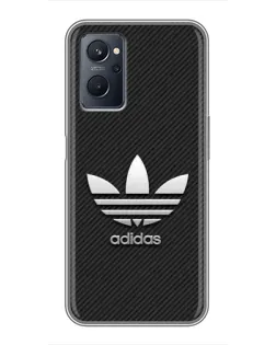 Чехол для Realme 9i с картинкой «Adidas Карбоновая текстура»