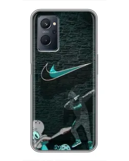 Чехол для Realme 9i с картинкой «Спортивный арт Nike» Чехол для Realme 9i с картинкой «Спортивный арт Nike»