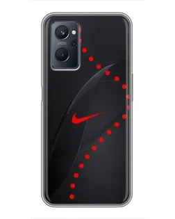 Чехол для Realme 9i с картинкой «Абстрактный дизайн Nike»
