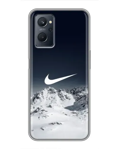 Чехол для Realme 9i с картинкой «Nike — зимние горы» Чехол для Realme 9i с картинкой «Nike — зимние горы»