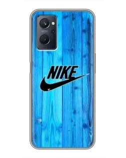 Чехол для Realme 9i с картинкой «Голубое дерево Nike»
