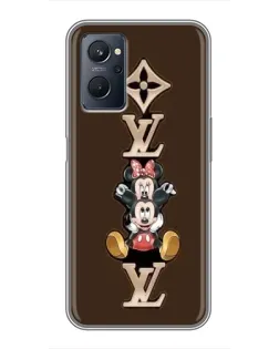 Чехол для Realme 9i с картинкой «LV и Микки Маус»