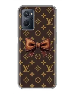 Чехол для Realme 9i с картинкой «LV с бантом»