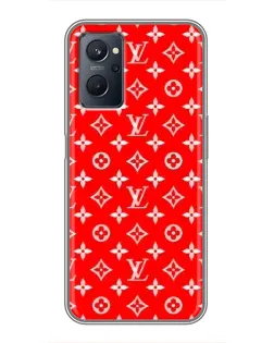 Чехол для Realme 9i с картинкой «Яркий паттерн LV»