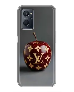 Чехол для Realme 9i с картинкой «Красное яблоко LV»