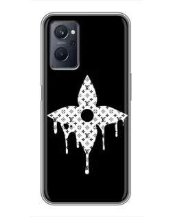Чехол для Realme 9i с картинкой «Цветочная монограмма»