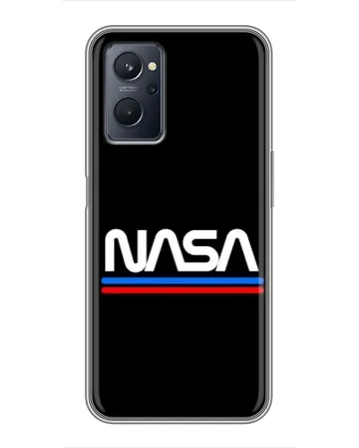Чехол для Realme 9i с картинкой «NASA — классика Red Blue» Чехол для Realme 9i с картинкой «NASA — классика Red Blue»