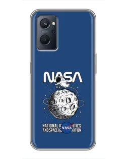 Чехол для Realme 9i с картинкой «NASA — лунная миссия» Чехол для Realme 9i с картинкой «NASA — лунная миссия»