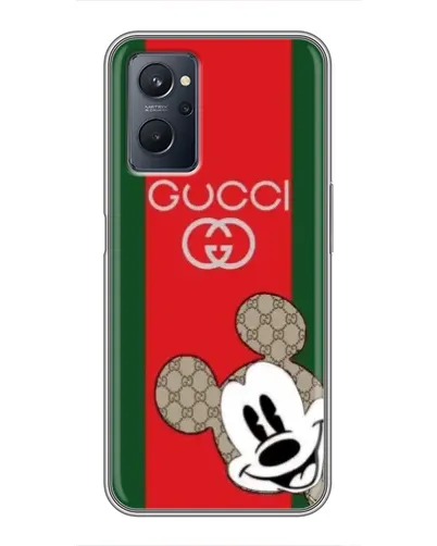 Чехол для Realme 9i с картинкой «Gucci — полосы и Микки»