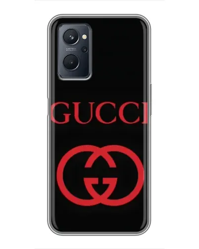 Чехол для Realme 9i с картинкой «Gucci — красный логотип»