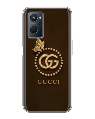 Чехол для Realme 9i с картинкой «Gucci — золотая бабочка»