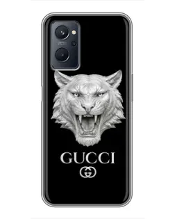 Чохол для Realme 9i з картинкою «Gucci — срібний лев»