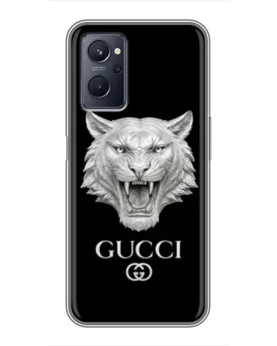 Чехол для Realme 9i с картинкой «Gucci — серебряный лев» Чехол для Realme 9i с картинкой «Gucci — серебряный лев»