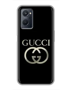 Чохол для Realme 9i з картинкою «Gucci — золото на чорному»