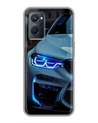 Чехол для Realme 9i с картинкой «Взгляд BMW с синими фарами» Чехол для Realme 9i с картинкой «Взгляд BMW с синими фарами»