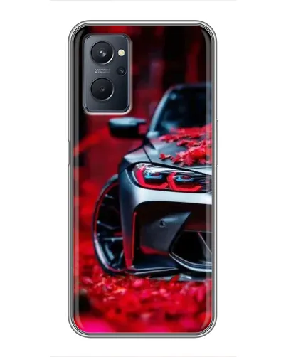 Чехол для Realme 9i с картинкой «Спортивная BMW и цветы» Чехол для Realme 9i с картинкой «Спортивная BMW и цветы»
