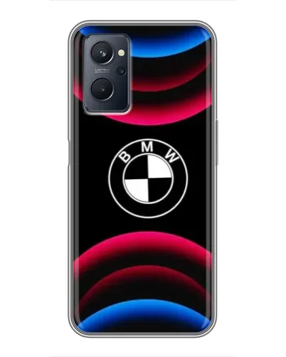 Чехол для Realme 9i с картинкой «Логотип BMW и неоновые дуги» Чехол для Realme 9i с картинкой «Логотип BMW и неоновые дуги»