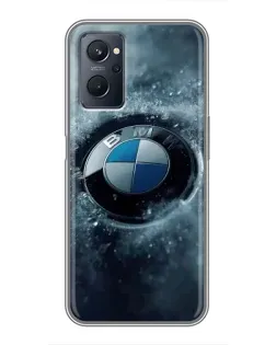 Чохол для Realme 9i з картинкою «Логотип BMW — лід»