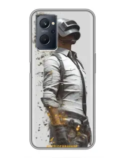 Чехол для Realme 9i с картинкой «PUBG — боец в пыли»