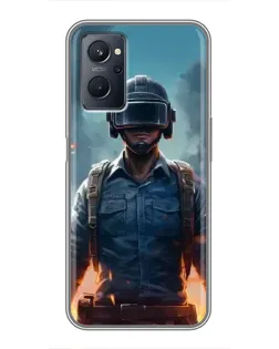 Чехол для Realme 9i с картинкой «PUBG — реалистичный герой»