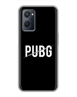 Чехол для Realme 9i с картинкой «PUBG — белый логотип»