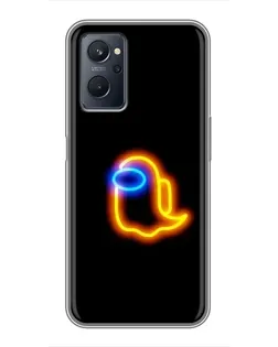 Чехол для Realme 9i с картинкой «Among Us неоновое сияние» Чехол для Realme 9i с картинкой «Among Us неоновое сияние»