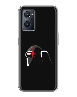 Чехол для Realme 9i с картинкой «Among Us шлем» Чехол для Realme 9i с картинкой «Among Us шлем»