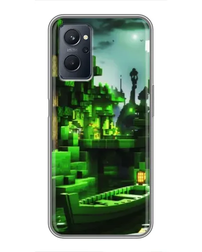 Чехол для Realme 9i с картинкой «Minecraft лесной пейзаж»