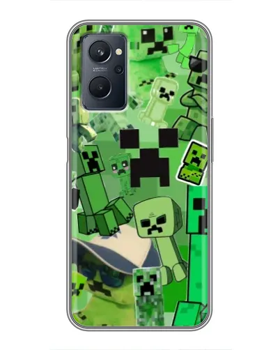 Чехол для Realme 9i с картинкой «Криперы Minecraft»
