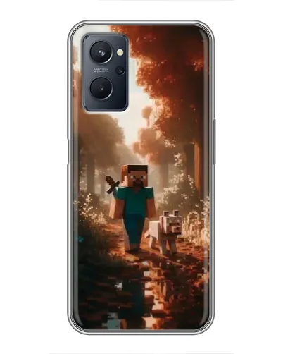Чехол для Realme 9i с картинкой «Стив в лесу»